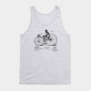 Vintage Victorian Bicycle Art Patent Print Tank Top